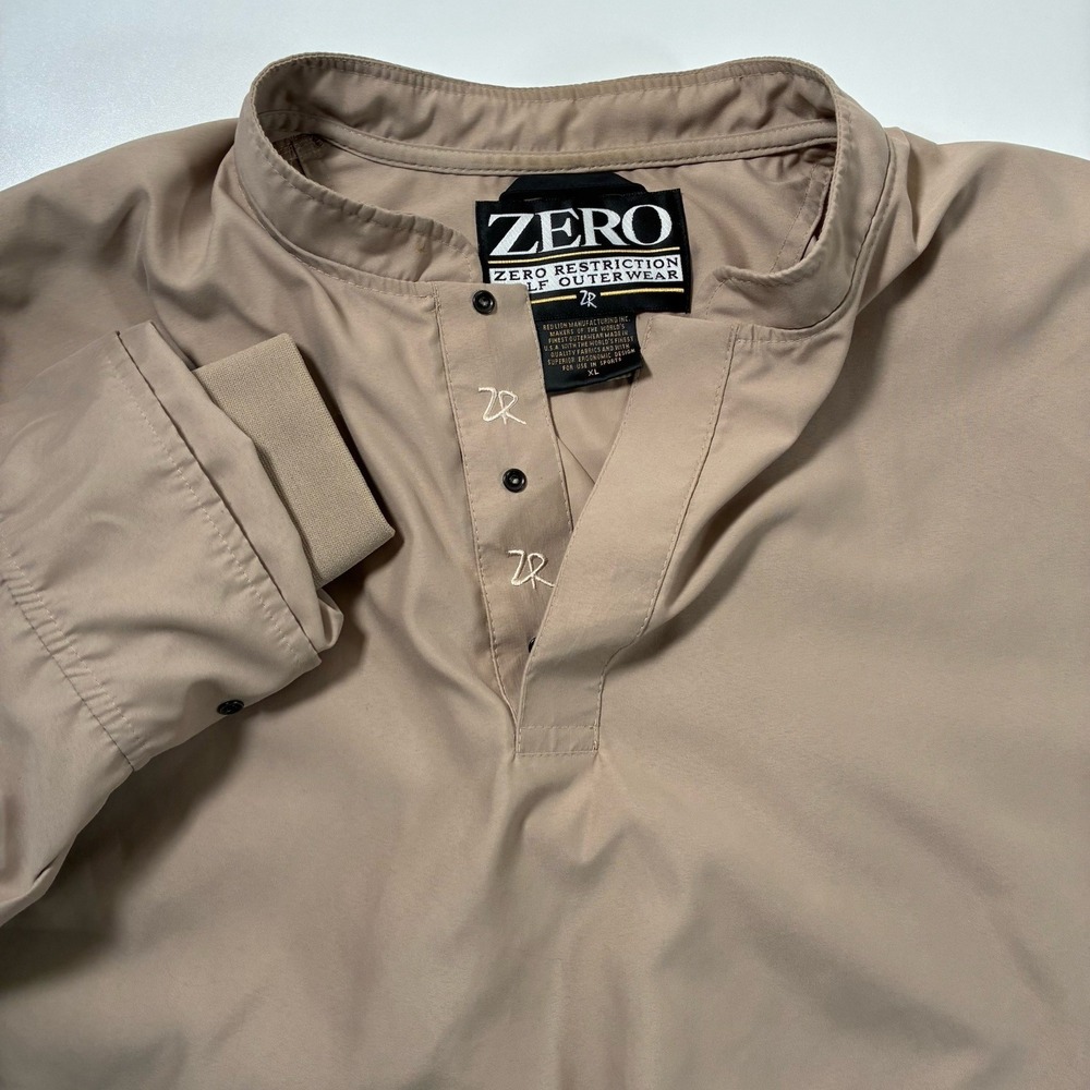 Zero Restriction Pullover XL Windbreaker Golf Jacket Snap Button Made in USA